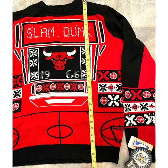 Christmas sweater 1966 Chicago Bulls Slam dunk Light 'em up vintage lights - Picture 4 of 9